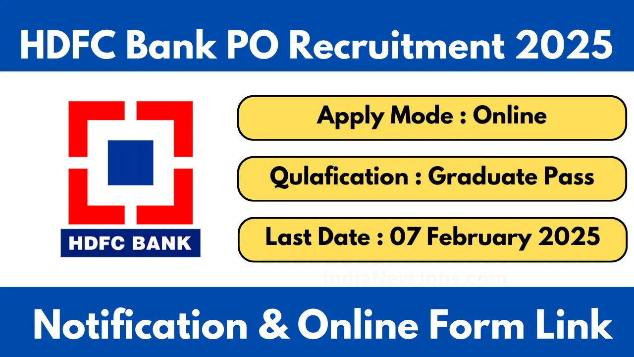 HDFC Bank PO Recruitment 2025