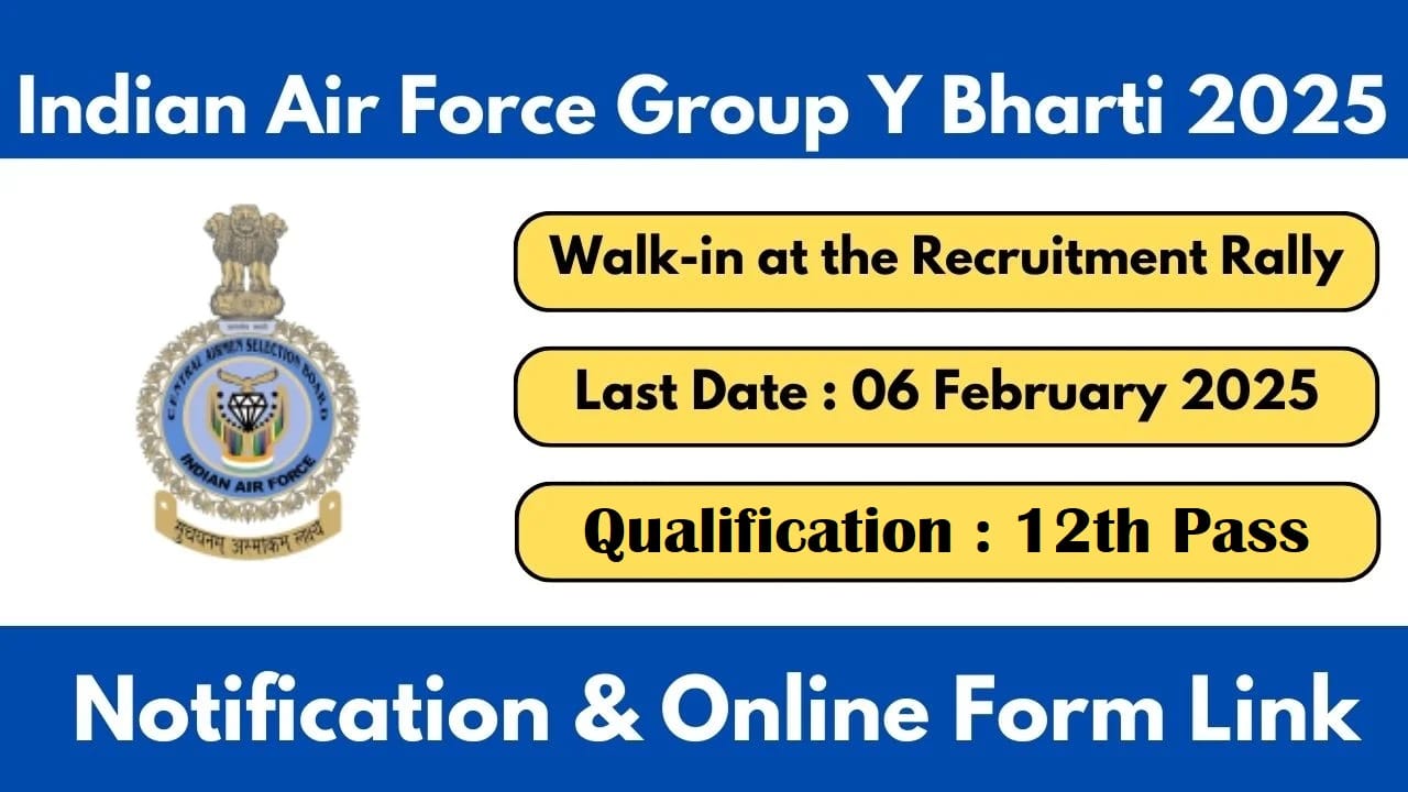 Indian Air Force Airmen Online Form 2025
