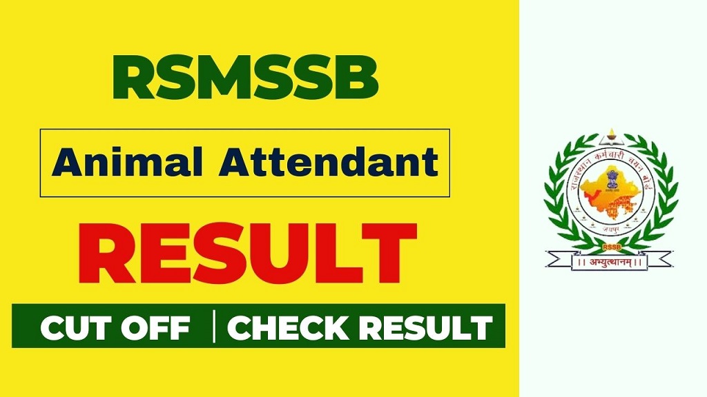 Rajasthan RSMSSB Animal Attendant Result 2025