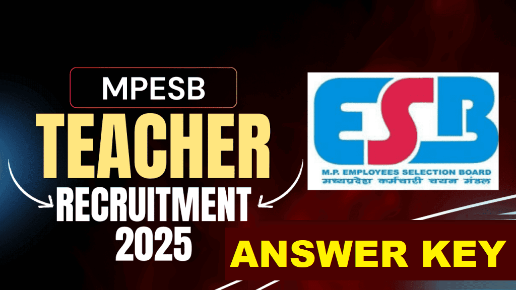 MPESB Primary School Teacher PSTST Answer Key 2025