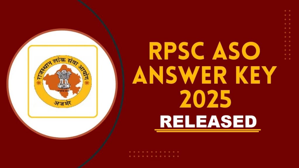 RPSC Assistant Statistical Officer ASO Answer Key 2025