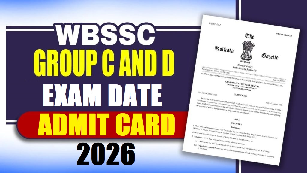 WBSSC Group C & D Exam Date 2026