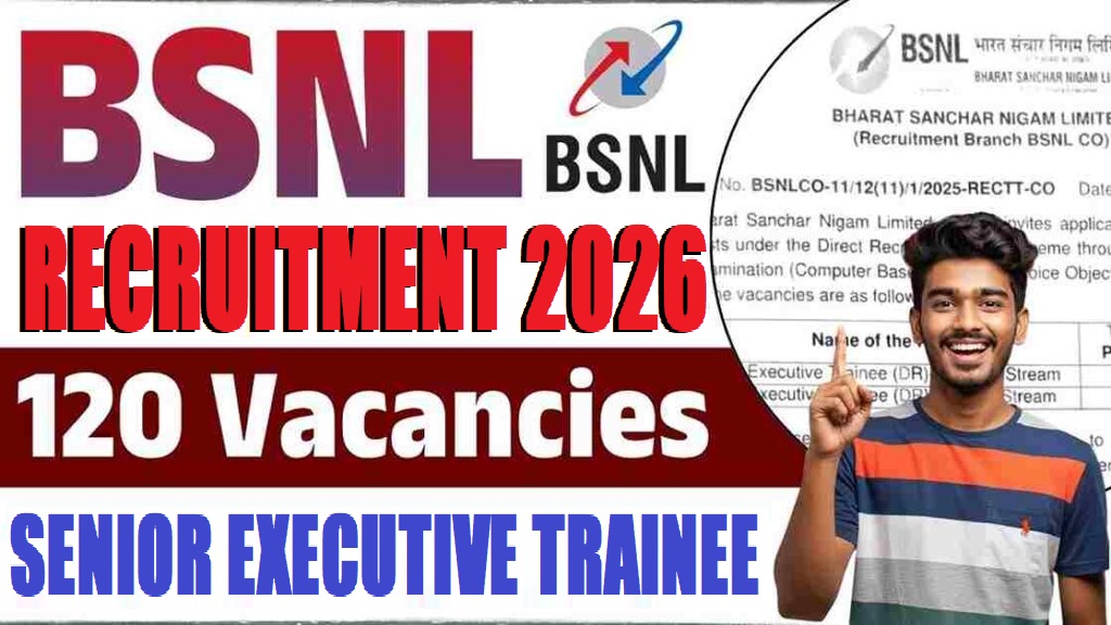 BSNL Senior Executive Trainee Recruitment 2026