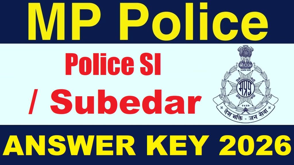 MPESB Police SI and Subedar Answer Key 2026