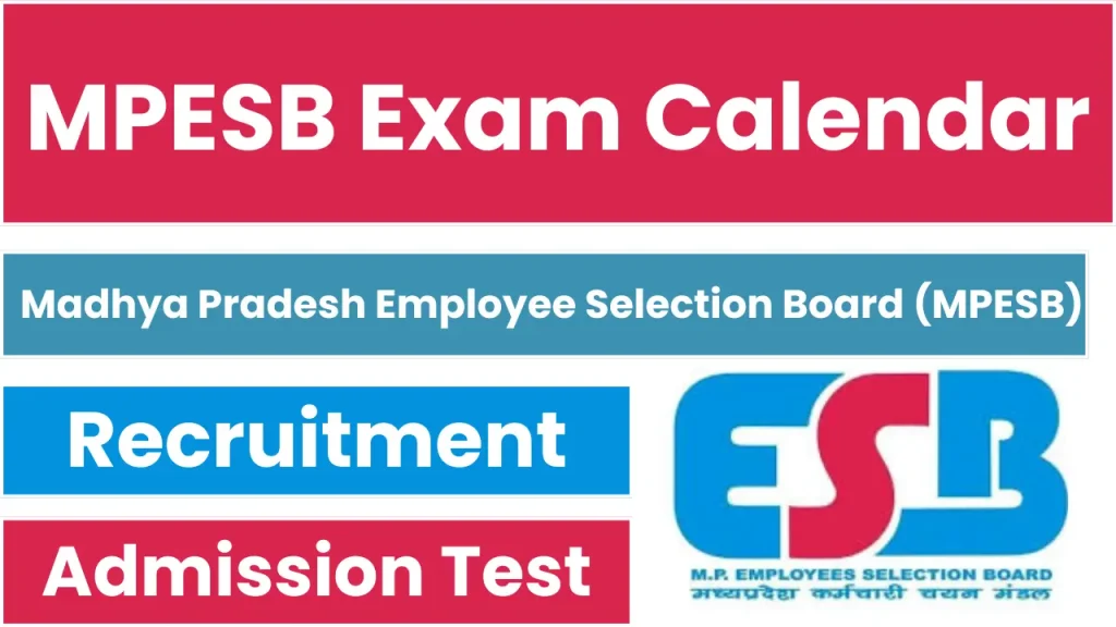 MPESB Exam Calendar 2026