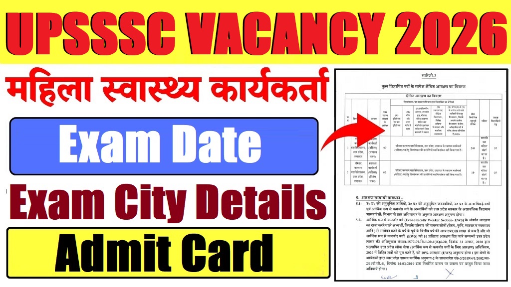 UPSSSC Health Worker Admit Card 2026