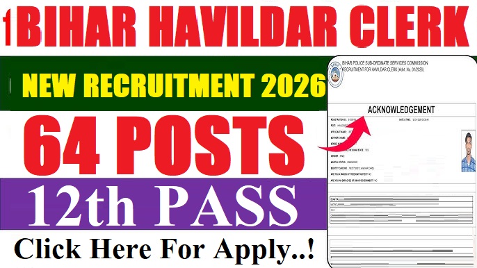 Bihar Police BPSSC Havildar Clerk Recruitment 2026